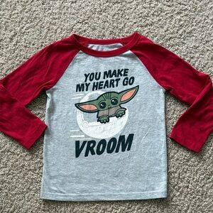 Star Wars Red and Gray Long Sleeve Tee